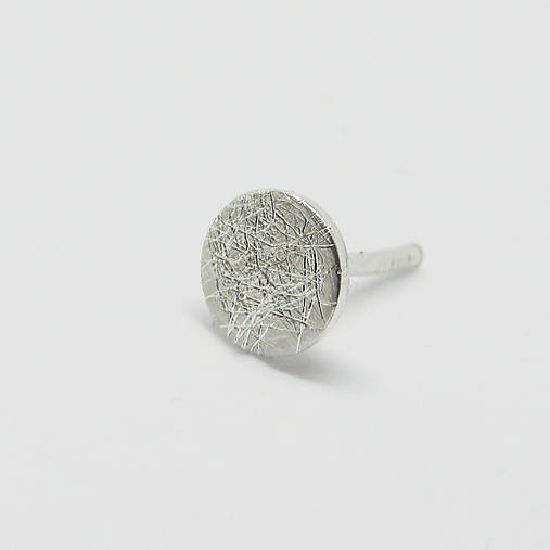 Náušnice - GeoMeTry / Points / napichovacie náušnice kusovky (Škriabaný 6mm / 1kus) - 11623383_