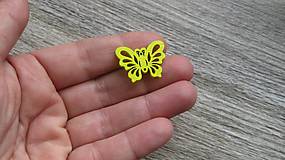 Polotovary - Drevený výrez motýľ 2,5 cm - výber z viac farieb, 1 ks - 11623959_