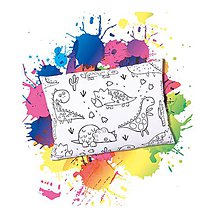 Detský textil - Vankúš na vymaľovanie – Dinosaury - 11622355_