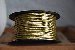 Galantéria - Šujtášová šnúrka Italian luxury brass metallic, 1,35/meter - 11622758_