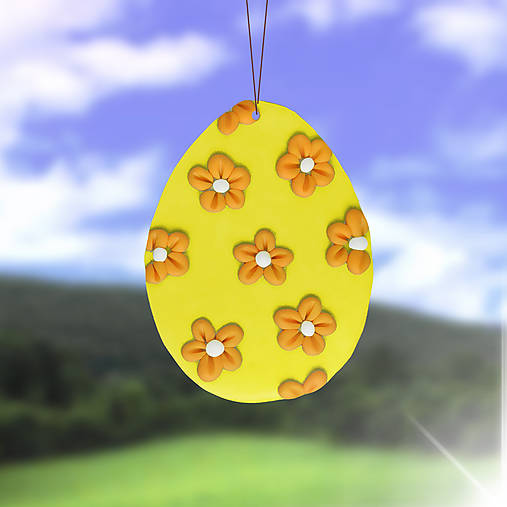 Dekorácie - Veľkonočné vajíčko na zavesenie (Slnečná lúka) - 11622222_
