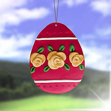 Dekorácie - Veľkonočné vajíčko na zavesenie (Aj ruže kvitnú) - 11622240_