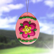 Dekorácie - Veľkonočné vajíčko na zavesenie (Veselý kvet) - 11622243_