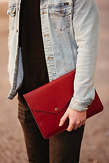 Na notebook - Kožené puzdro na tablet / notebook NOMAD Leather červené - 11625602_