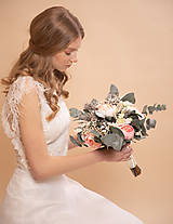 Kytice pre nevestu - Romantický boho kvetinový set "láskou pretvoriť" na ukážku - 11626465_