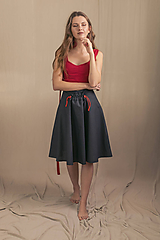 Sukne - Čierna sukňa ruffle | Zľava - 11625925_