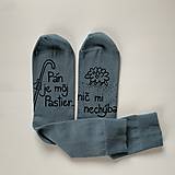 Ponožky, pančuchy, obuv - Motivačné maľované ponožky s nápisom: "Pán je môj pastier!" - 11626641_