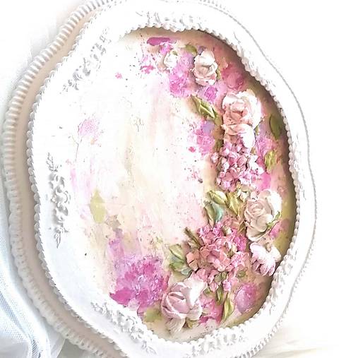 Obrazy - Ruže a hortenzie sculpture painting, sochárske maľovanie  - 11627974_