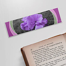 Papiernictvo - Záložka do knihy realistic kvety (kvet fialový) - 11627234_