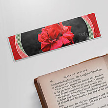 Papiernictvo - Záložka do knihy realistic kvety (kvet lososový) - 11627259_
