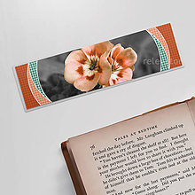 Papiernictvo - Záložka do knihy realistic kvety (kvet broskyňový) - 11627264_