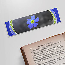 Papiernictvo - Záložka do knihy realistic kvety (kvet modrý) - 11627267_