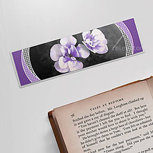 Papiernictvo - Záložka do knihy realistic kvety (kvety fialové) - 11627268_
