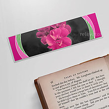 Papiernictvo - Záložka do knihy realistic kvety (kvety malinové) - 11627271_