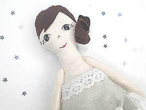 Hračky - Textilná bábika (Petra) - 11630432_