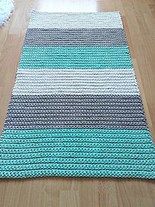 Úžitkový textil - Háčkovaný koberec - prehoz na gauč (cca 60x140cm - farba na želanie) - 11629561_