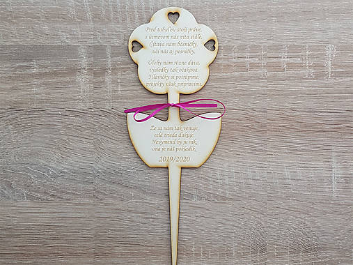 Kvietok pre pani učiteľku - zápich