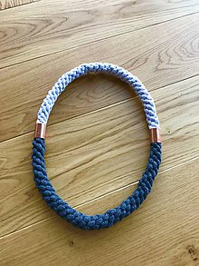 Náhrdelníky - Bužírkový náhrdelník - II. (Modrá) - 11630693_