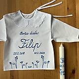Detské oblečenie - Krstná ručne maľovaná ľudovoladená - 11629770_