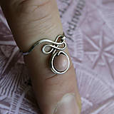 Prstene - Překládaný prsten s rodonitem - 11630752_