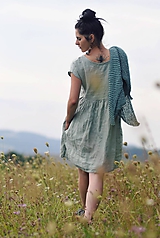 Šaty - Světle zelené šaty lněné (XS) - 11631466_