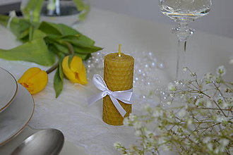 Svietidlá a sviečky - Sviečka pre svadobčanov - 6 cm - 11634671_