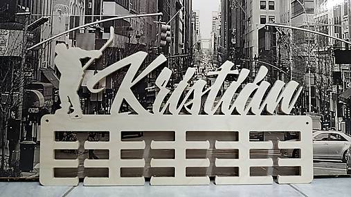 Úložné priestory & Organizácia - Vešiak na medaily HOKEJISTA - 11632563_