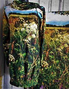 Mikiny - Mikina s nákrčníkom " Lúčne trávy a byliny"  (Mikina predĺžená, s nákrčníkom) - 11635499_