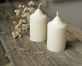 Sviečky - Mini (biela sviečka) - 11637112_