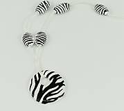 Sady šperkov - Náhrdelník Zebra - 11637597_