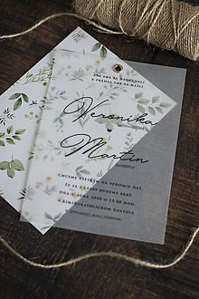 Papiernictvo - Transparentné svadobné oznámenie "prírodná" ❤ - 11640305_