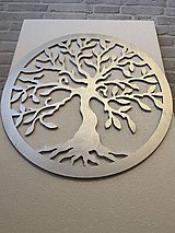 Dekorácie - Strom života: dekorácia do interiéru -  strieborný - 11639505_