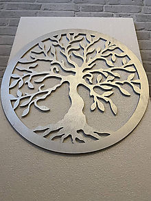 Dekorácie - Strom života: dekorácia do interiéru -  strieborný - 11639505_