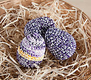 Výpredaj - Háčkované vajíčka - fialová