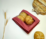 Úžitkový textil - Vrecúško na chlieb a pečivo - staroružové - 11643446_