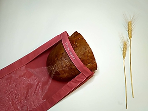 Úžitkový textil - Vrecúško na chlieb a pečivo - staroružové (1kg chlieb) - 11643454_