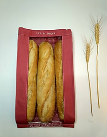 Úžitkový textil - Vrecúško na chlieb a pečivo - staroružové (1/2kg chlieb) - 11643455_
