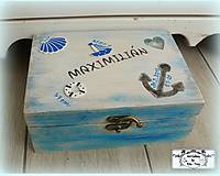Krabička s údajmi o narodení bábätka "Navy"