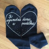 Ponožky, pančuchy, obuv - Maľované ponožky s nápisom: "Si výnimočná žena a priateľka :)" - 11641805_