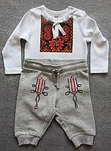 Detské oblečenie - "folklórne nohavice III" - maľba na teplákoch - 11648220_