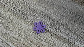 Polotovary - Drevený výrez kvet 2,5 cm - výber z viac farieb, 1 ks (fialový) - 11646637_
