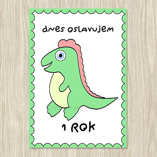 Papiernictvo - Dinosaurus - míľnikové kartičky (tyranosaurus Rex) - 11647058_