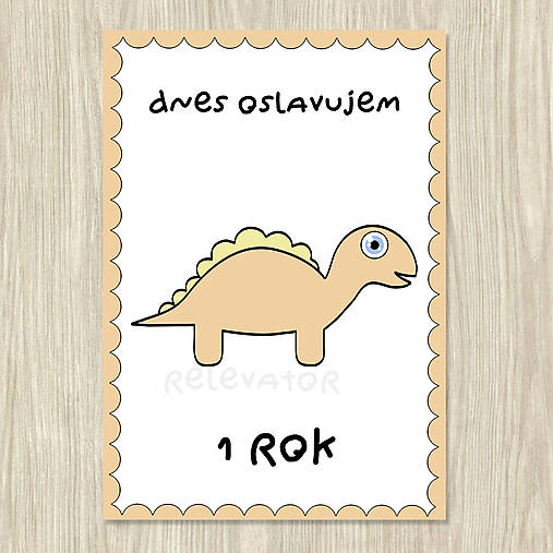 Papiernictvo - Dinosaurus - míľnikové kartičky (stegosaurus) - 11647073_