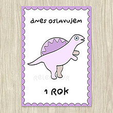 Papiernictvo - Dinosaurus - míľnikové kartičky (spinosaurus) - 11647071_