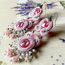 Náušnice - Rose Dust Soutache Earrings / Výrazné náušnice - sutašky - popol z ruží - 11649303_