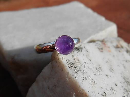 Prstene - ring with ametyst-Violetta-striebro - 11650763_