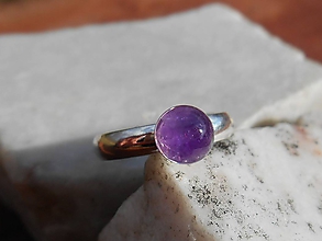 Prstene - ring with ametyst-Violetta-striebro - 11650763_