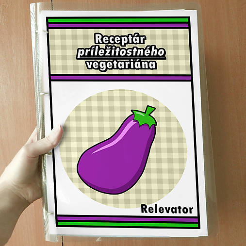 Papiernictvo - Receptár príležitostného vegetariána (baklažán) - 11650382_