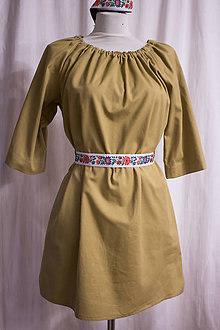 Šaty - Ľanové šaty - hnedé - 11653028_