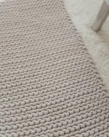 Úžitkový textil - Háčkovaný koberec SCANDI svetla béžová - 11657091_